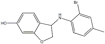 3-[(2-bromo-4-methylphenyl)amino]-2,3-dihydro-1-benzofuran-6-ol 结构式