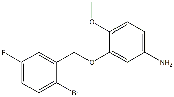 3-[(2-bromo-5-fluorobenzyl)oxy]-4-methoxyaniline 结构式