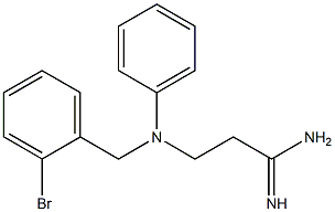 3-[(2-bromobenzyl)(phenyl)amino]propanimidamide 结构式