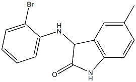 3-[(2-bromophenyl)amino]-5-methyl-2,3-dihydro-1H-indol-2-one 结构式