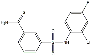 3-[(2-chloro-4-fluorophenyl)sulfamoyl]benzene-1-carbothioamide 结构式