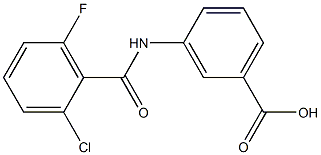 3-[(2-chloro-6-fluorobenzene)amido]benzoic acid 结构式
