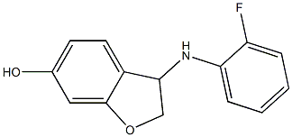 3-[(2-fluorophenyl)amino]-2,3-dihydro-1-benzofuran-6-ol 结构式