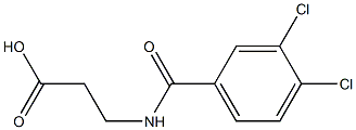 3-[(3,4-dichlorobenzoyl)amino]propanoic acid 结构式