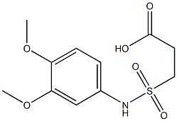 3-[(3,4-dimethoxyphenyl)sulfamoyl]propanoic acid 结构式