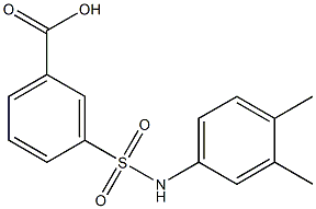 3-[(3,4-dimethylphenyl)sulfamoyl]benzoic acid 结构式