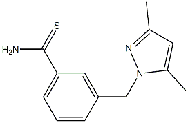 3-[(3,5-dimethyl-1H-pyrazol-1-yl)methyl]benzenecarbothioamide 结构式