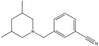 3-[(3,5-dimethylpiperidin-1-yl)methyl]benzonitrile 结构式