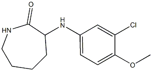 3-[(3-chloro-4-methoxyphenyl)amino]azepan-2-one 结构式