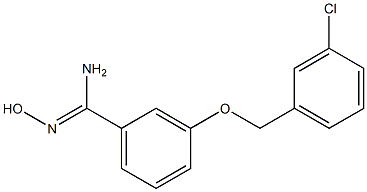 3-[(3-chlorobenzyl)oxy]-N'-hydroxybenzenecarboximidamide 结构式