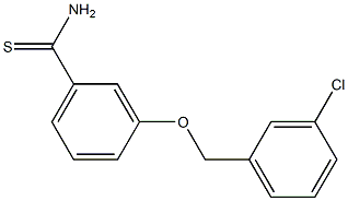 3-[(3-chlorophenyl)methoxy]benzene-1-carbothioamide 结构式
