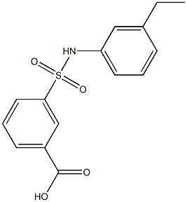 3-[(3-ethylphenyl)sulfamoyl]benzoic acid 结构式