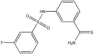 3-[(3-fluorobenzene)sulfonamido]benzene-1-carbothioamide 结构式