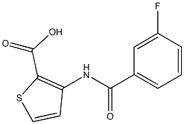 3-[(3-fluorobenzoyl)amino]thiophene-2-carboxylic acid 结构式