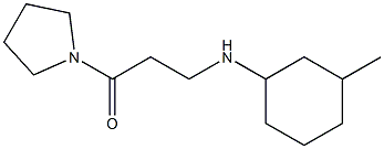 3-[(3-methylcyclohexyl)amino]-1-(pyrrolidin-1-yl)propan-1-one 结构式