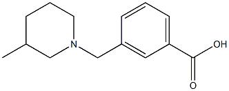 3-[(3-methylpiperidin-1-yl)methyl]benzoic acid 结构式