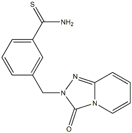 3-[(3-oxo[1,2,4]triazolo[4,3-a]pyridin-2(3H)-yl)methyl]benzenecarbothioamide 结构式