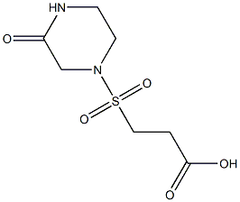 3-[(3-oxopiperazine-1-)sulfonyl]propanoic acid 结构式