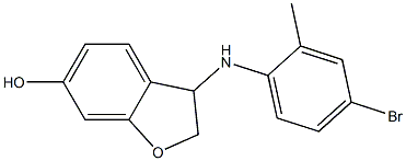 3-[(4-bromo-2-methylphenyl)amino]-2,3-dihydro-1-benzofuran-6-ol 结构式