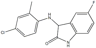 3-[(4-chloro-2-methylphenyl)amino]-5-fluoro-2,3-dihydro-1H-indol-2-one 结构式