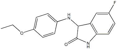 3-[(4-ethoxyphenyl)amino]-5-fluoro-2,3-dihydro-1H-indol-2-one 结构式