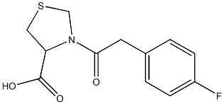 3-[(4-fluorophenyl)acetyl]-1,3-thiazolidine-4-carboxylic acid 结构式