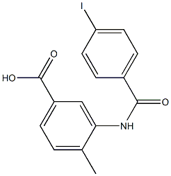 3-[(4-iodobenzene)amido]-4-methylbenzoic acid 结构式