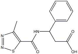 3-[(4-methyl-1,2,3-thiadiazol-5-yl)formamido]-3-phenylpropanoic acid 结构式