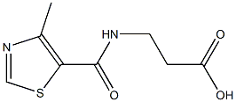 3-[(4-methyl-1,3-thiazol-5-yl)formamido]propanoic acid 结构式