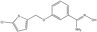 3-[(5-chlorothien-2-yl)methoxy]-N'-hydroxybenzenecarboximidamide 结构式