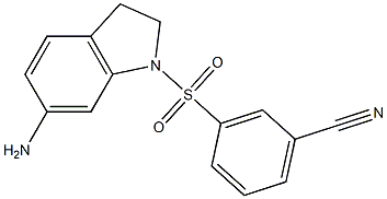 3-[(6-amino-2,3-dihydro-1H-indole-1-)sulfonyl]benzonitrile 结构式