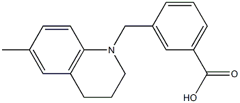 3-[(6-methyl-1,2,3,4-tetrahydroquinolin-1-yl)methyl]benzoic acid 结构式