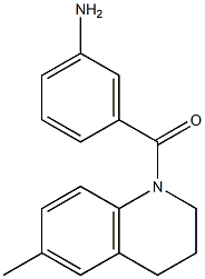 3-[(6-methyl-3,4-dihydroquinolin-1(2H)-yl)carbonyl]aniline 结构式
