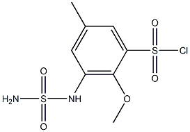 3-[(aminosulfonyl)amino]-2-methoxy-5-methylbenzenesulfonyl chloride 结构式