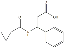 3-[(cyclopropylcarbonyl)amino]-3-phenylpropanoic acid 结构式