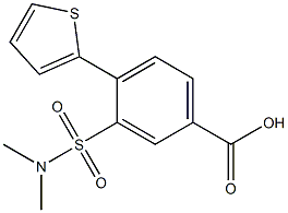 3-[(dimethylamino)sulfonyl]-4-thien-2-ylbenzoic acid 结构式