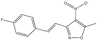 3-[(E)-2-(4-fluorophenyl)vinyl]-5-methyl-4-nitroisoxazole 结构式