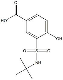 3-[(tert-butylamino)sulfonyl]-4-hydroxybenzoic acid 结构式
