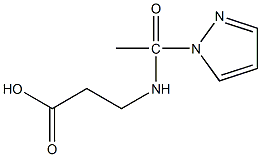 3-[1-(1H-pyrazol-1-yl)acetamido]propanoic acid 结构式