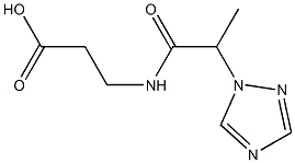 3-[2-(1H-1,2,4-triazol-1-yl)propanamido]propanoic acid 结构式