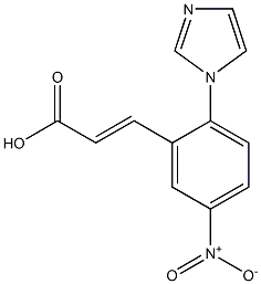 3-[2-(1H-imidazol-1-yl)-5-nitrophenyl]prop-2-enoic acid 结构式