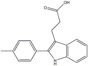 3-[2-(4-methylphenyl)-1H-indol-3-yl]propanoic acid 结构式