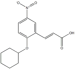 3-[2-(cyclohexyloxy)-5-nitrophenyl]prop-2-enoic acid 结构式