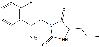 3-[2-amino-2-(2,6-difluorophenyl)ethyl]-5-propylimidazolidine-2,4-dione 结构式