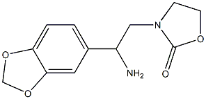 3-[2-amino-2-(2H-1,3-benzodioxol-5-yl)ethyl]-1,3-oxazolidin-2-one 结构式