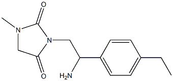 3-[2-amino-2-(4-ethylphenyl)ethyl]-1-methylimidazolidine-2,4-dione 结构式