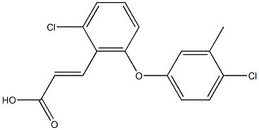 3-[2-chloro-6-(4-chloro-3-methylphenoxy)phenyl]prop-2-enoic acid 结构式