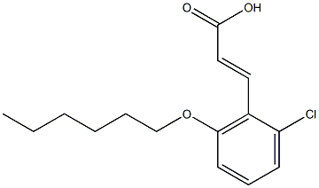 3-[2-chloro-6-(hexyloxy)phenyl]prop-2-enoic acid 结构式