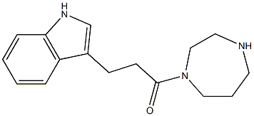 3-[3-(1,4-diazepan-1-yl)-3-oxopropyl]-1H-indole 结构式
