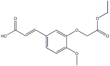 3-[3-(2-ethoxy-2-oxoethoxy)-4-methoxyphenyl]prop-2-enoic acid 结构式